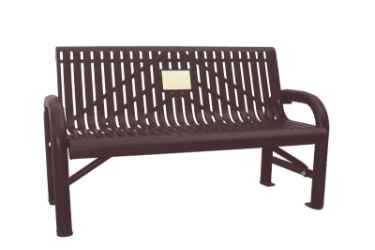 Grand Contour Outdoor Bench With Back - Laser Cut Mesh 