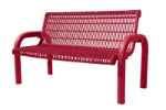 Grand Contour Outdoor Bench With Back - Welded Rod Mesh 
