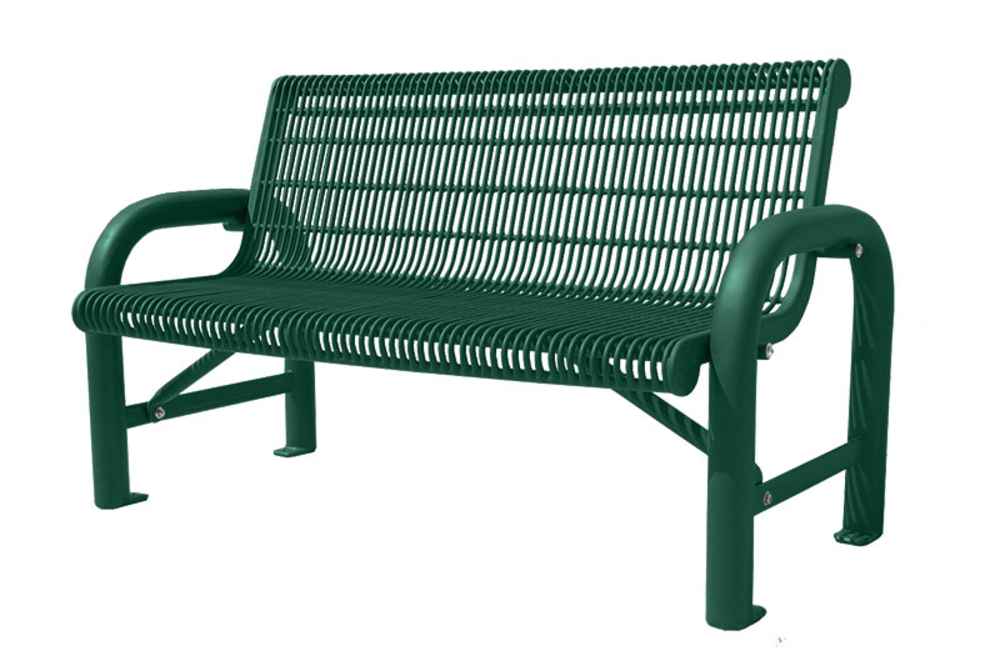 Grand Contour Outdoor Bench, Welded Rod | Millennium Seating