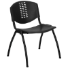 Hercules Series Black Polypropylene Stack Chair  with Black Frame Finish