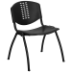 Hercules Series Black Polypropylene Stack Chair  with Black Frame Finish