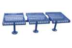 In-Line 3 Seat Outdoor Bench Without Back - Welded Rod Mesh 