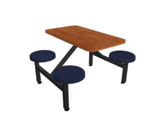 Jupiter 4-Seat Rectangular Unit (Composite Button Seats)