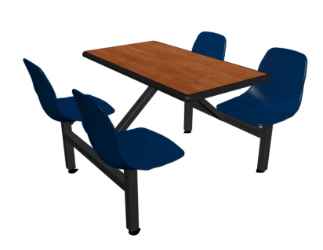 Jupiter 4-Seat Rectangular Unit (Shell Seats)