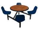 Jupiter 4-Seat Round Unit (Shell Seats)