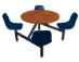 Jupiter 4-Seat Round Unit (Shell Seats) - Ylp-J-Dnuor4-Llehs