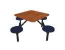 Jupiter 4-Seat Square Unit (Composite Button Seats)