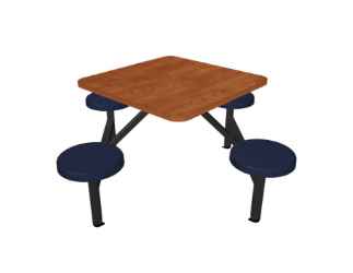 Jupiter 4-Seat Square Unit (Composite Button Seats)