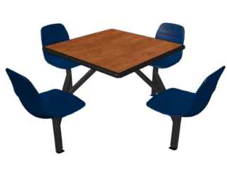 Jupiter 4-Seat Square Unit (Shell Seats)
