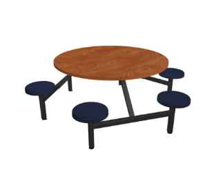 Jupiter 6-Seat Round Unit (Composite Button Seats)