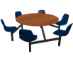 Jupiter 6-Seat Round Unit (Shell Seats) - Ylp-J-Dnuor6-Llehs