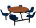 Jupiter 6-Seat Round Unit (Shell Seats) - Ylp-J-Dnuor6-Llehs
