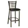 Clear Coat Ladder Back Barstool