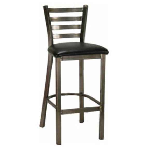 Clear Coat Ladder Back Barstool