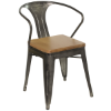 Metal Galvanized Arm Chair