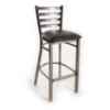Metal Ladder Back Barstool - Clear Coat 