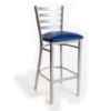 Metal Ladder Back Barstool - Silver/Chrome 