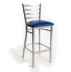 Metal Ladder Back Barstool - Silver/Chrome