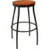 Metal Rustic Wood Backless Bar Stool