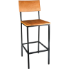 Metal Rustic Wood Bar Stool