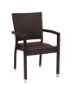 Tampico Outdoor Stacking Armchair - Aluminum Frame - Java Synthetic Wicker