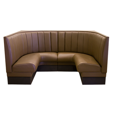 Upholstered 1/2 Restaurant Corner Booth