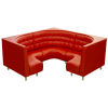 Upholstered 3/4 Restaurant Corner Booth