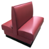 Upholstered Spring Seat Double Booth 36"H