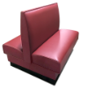 Upholstered Spring Seat Double Booth 42"H
