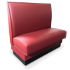 Upholstered Spring Seat Single Booth-42"H