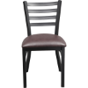 Metal Ladder Back Chair - 5 Yr Warranty & Double Seat Foam