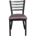 Metal Ladder Back Chair - 5 Yr Warranty & Double Seat Foam