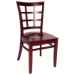 9 Grid Back Wood Chair