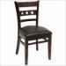 Ladder Back Wood Chair with Diamond Cutouts