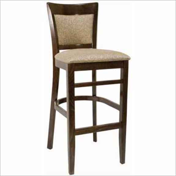 Padded Window Back, Wood Bar Stool