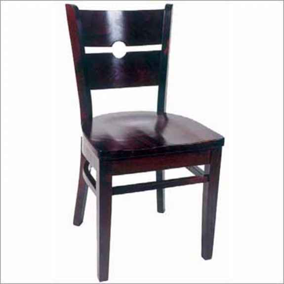 Curved Back Wood Restaurant Chair