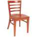 Ladder Back, Upholstered Wood Chair