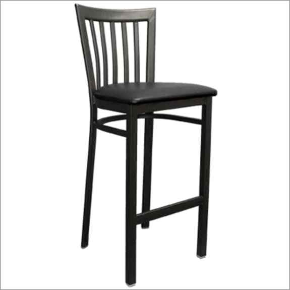 Slat Back , Metal Bar Stool
