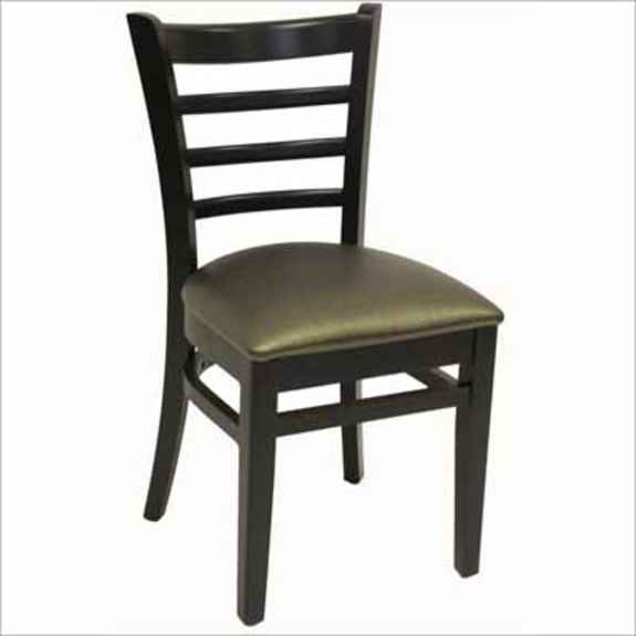 Flared Ladder Back Wood Chair