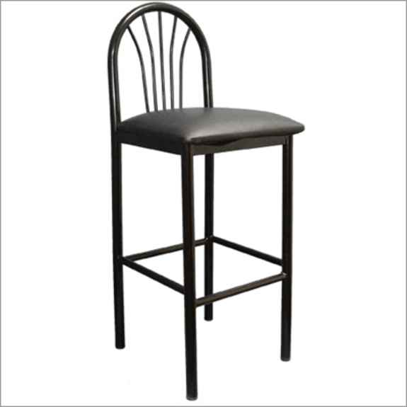 Fan Back , Metal Bar Stool