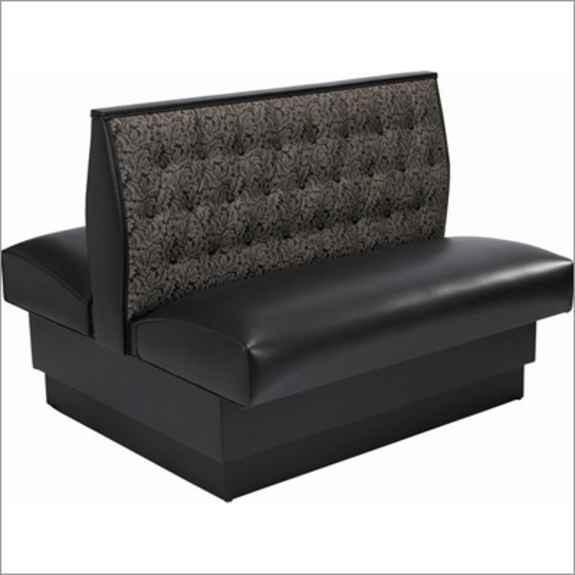 Button Tufted Back Double Restaurant Booth