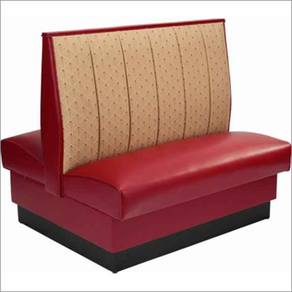 6 Channel Back Double Restaurant Booth