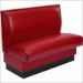 Plain Back Single Upholstered Restaurant Booth