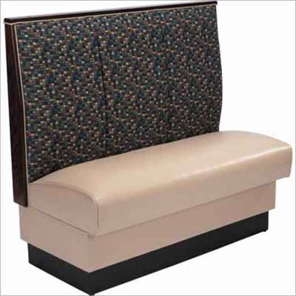 3 Channel Back Single Upholstered Restaurant Booth