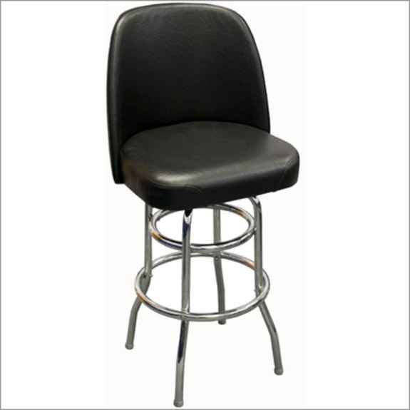 Jumbo Seat Swivel Bar Stool - Double Ring Base