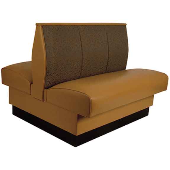 3 Channel Back Double Upholstered Restaurant Booth