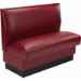 Plain Back Single Upholstered Restaurant Booth
