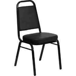 Banquet Stacking Chair - Vinyl with Black Frame