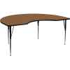 Thermal Fused Kidney Shaped Activity Table - Adjustable Height