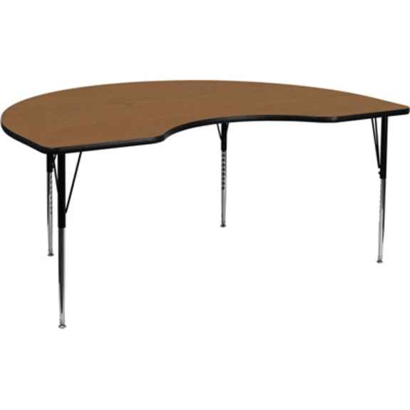 Thermal Fused Kidney Shaped Activity Table - Adjustable Height